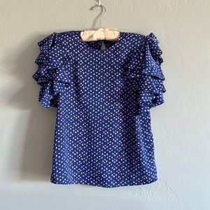 Kate Spade flutter sleeve blouse